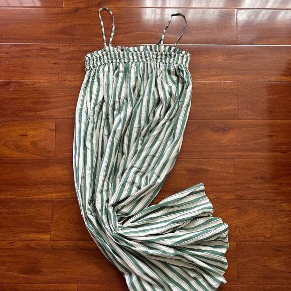Poplin Ruffle A-Line Midi Dress - Picture 9 of 10